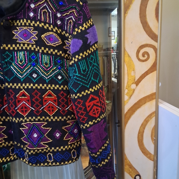 Colorful Geometric Pattern Blazer - Picture 2 of 7